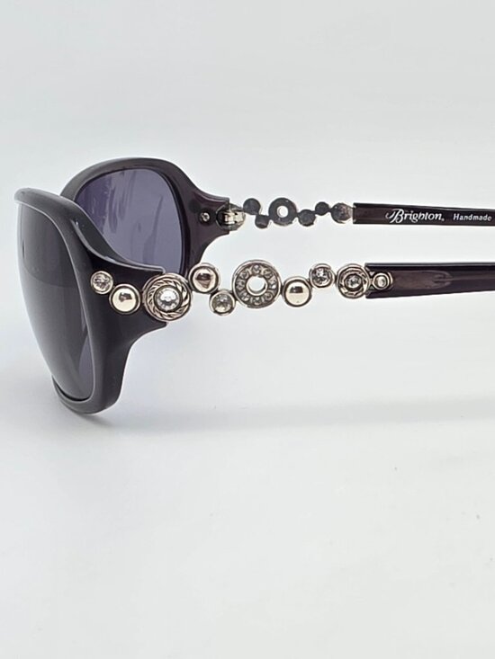 Brighton Ring Tones Crystal Grey Rhinestone Frame Grey Lens Sunglasses 61-15-130 main image 7